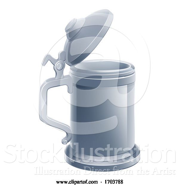 Vector Illustration of Beer Stein Pint Tankard Mug Drink