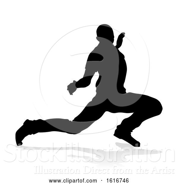 Vector Illustration of Break Dancer Silhouette