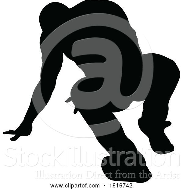 Vector Illustration of Break Dancer Silhouette