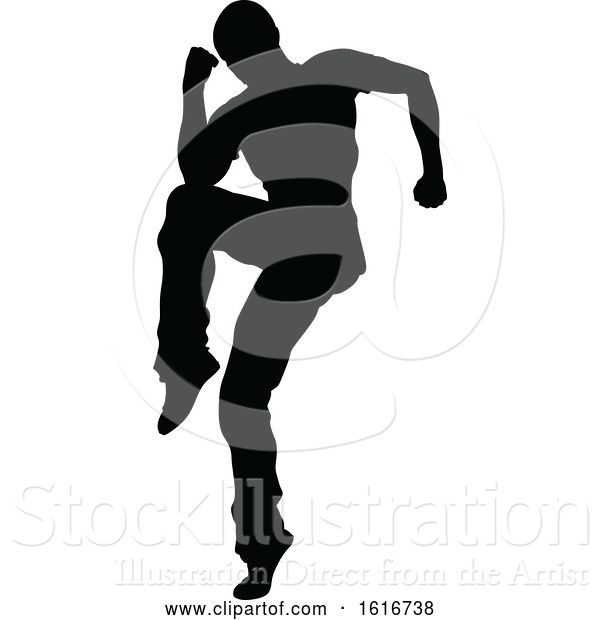 Vector Illustration of Break Dancer Silhouette