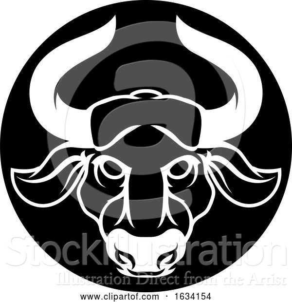 Vector Illustration of Bull Taurus Zodiac Sign