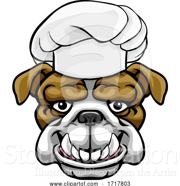 Vector Illustration of Bulldog Chef Mascot Character