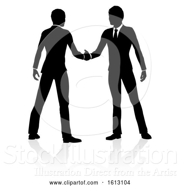 Vector Illustration of Business People Silhouette, on a White Background