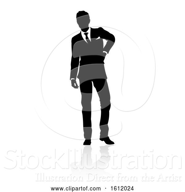 Vector Illustration of Business Person Silhouette