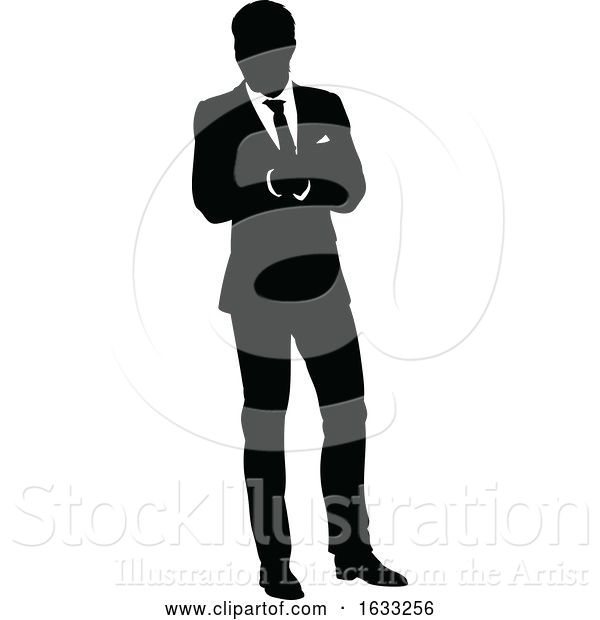 Vector Illustration of Business Person Silhouette