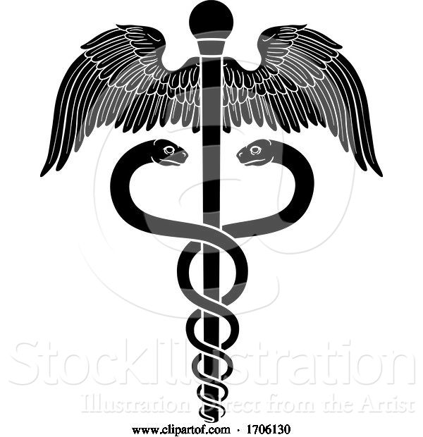 Vector Illustration of Caduceus Medical Doctor Symbol