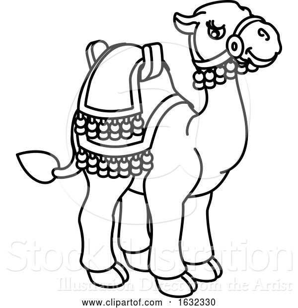 Vector Illustration of Camel Animal Character