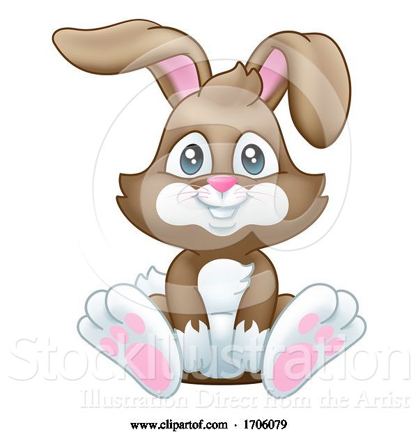 Vector Illustration of Cartoon Easter Bunny Rabbit Cartoon