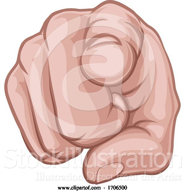 Vector Illustration of Cartoon Hand Pointing at Viewer Wants Needs You Gesture