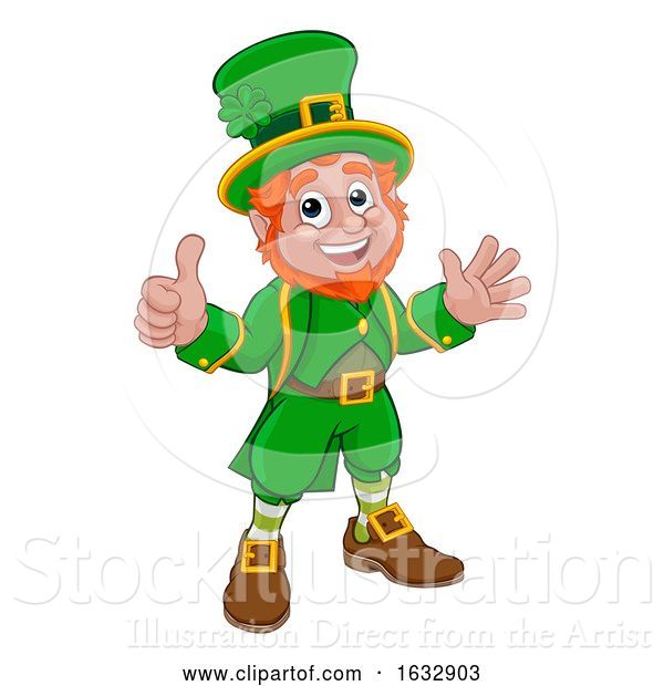 Vector Illustration of Cartoon Leprechaun St Patricks Day Character