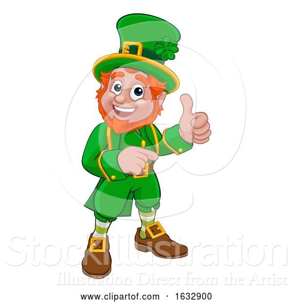 Vector Illustration of Cartoon Leprechaun St Patricks Day Character