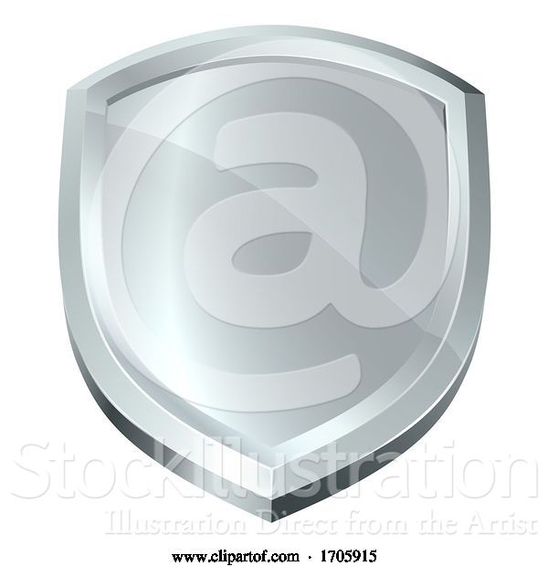 Vector Illustration of Cartoon Shield Icon Secure Protect Security Defence Icon