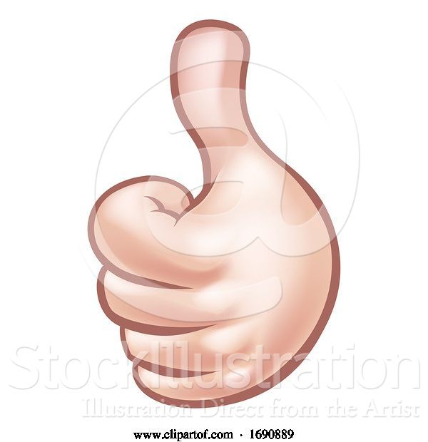 Vector Illustration of Cartoon Thumbs up Hand