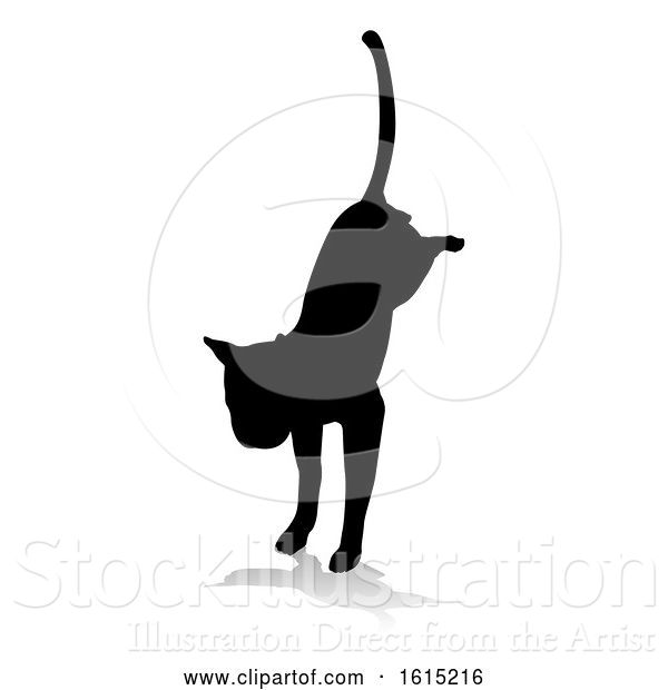 Vector Illustration of Cat Pet Animal Silhouette