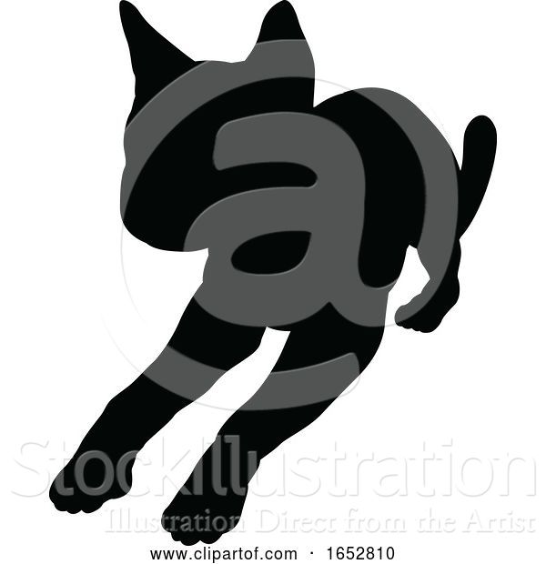 Vector Illustration of Cat Pet Animal Silhouette