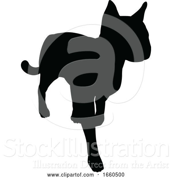 Vector Illustration of Cat Pet Animal Silhouette