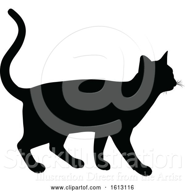 Vector Illustration of Cat Silhouette