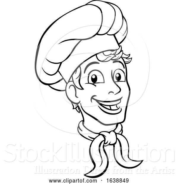 Vector Illustration of Chef Cook Baker Character