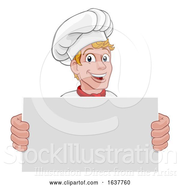 Vector Illustration of Chef Cook Baker Sign