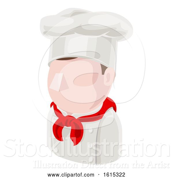 Vector Illustration of Chef Guy Avatar People Icon