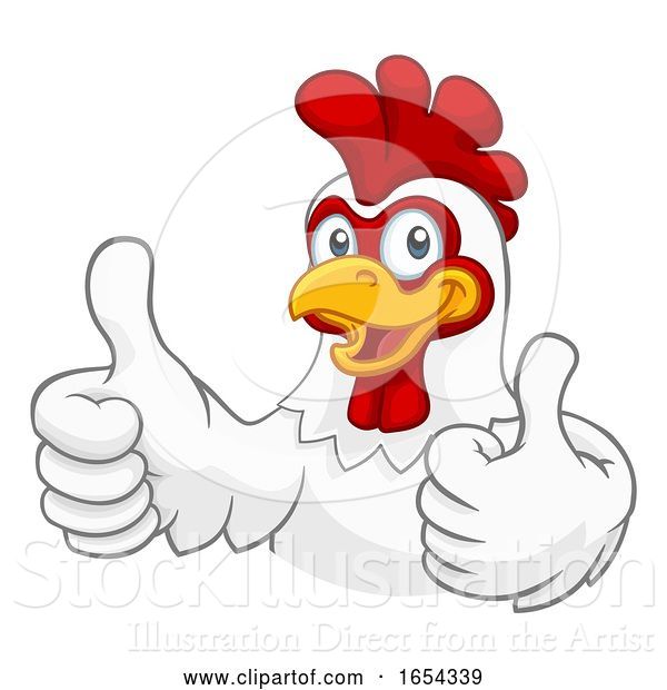 Vector Illustration of Chicken Rooster Cockerel Character