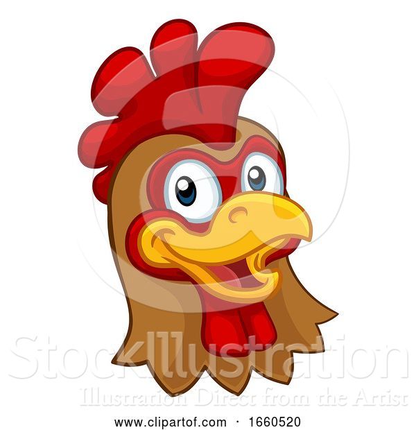 Vector Illustration of Chicken Rooster Cockerel Character