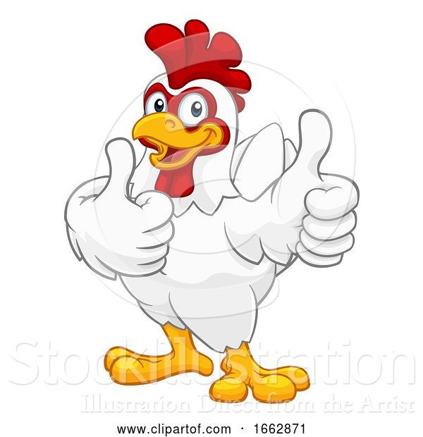 Vector Illustration of Chicken Rooster Cockerel Character