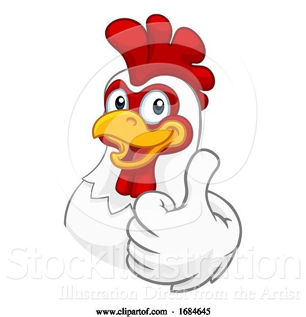 Vector Illustration of Chicken Rooster Cockerel Character