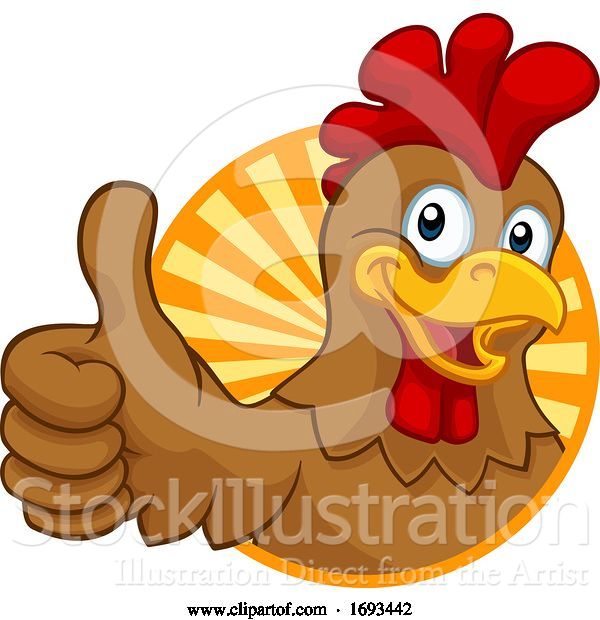 Vector Illustration of Chicken Rooster Cockerel Character
