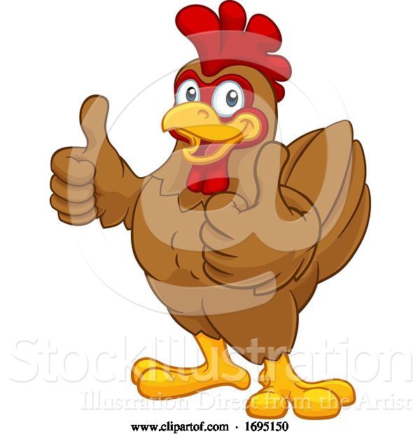 Vector Illustration of Chicken Rooster Cockerel Character