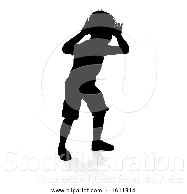 Vector Illustration of Child Silhouette