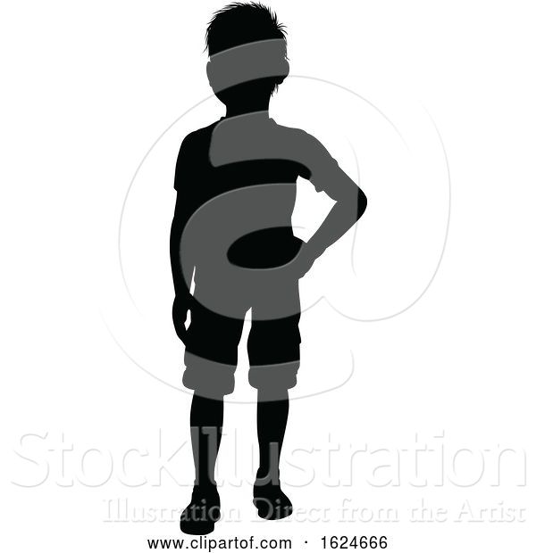 Vector Illustration of Child Silhouette