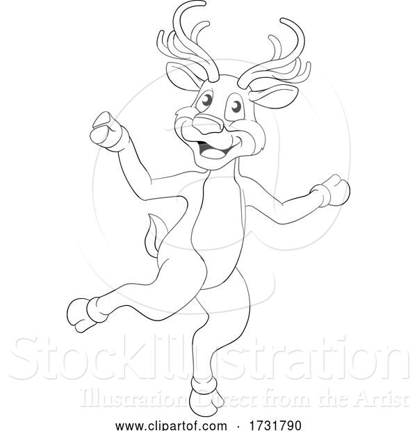 Vector Illustration of Christmas Reindeer