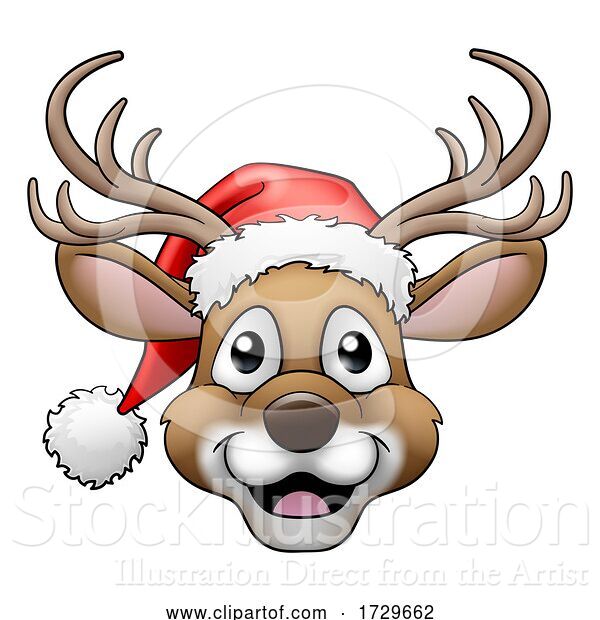 Vector Illustration of Christmas Reindeer Character