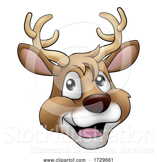 Vector Illustration of Christmas Reindeer Character