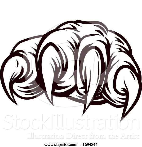 Vector Illustration of Claw Monster Animal Talon Paw Hand