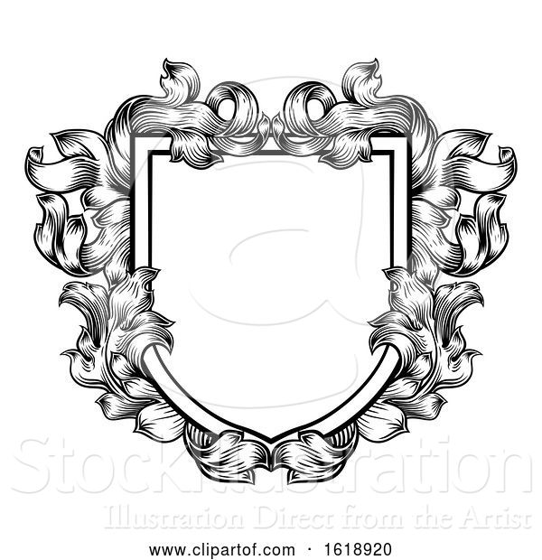 Vector Illustration of Coat of Arms Crest Family Knight Heraldic Shield