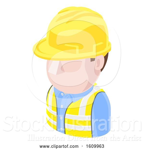 Vector Illustration of Contractor Avatar People Icon