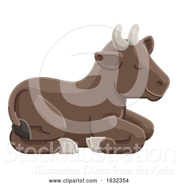 Vector Illustration of Cow Animal Character