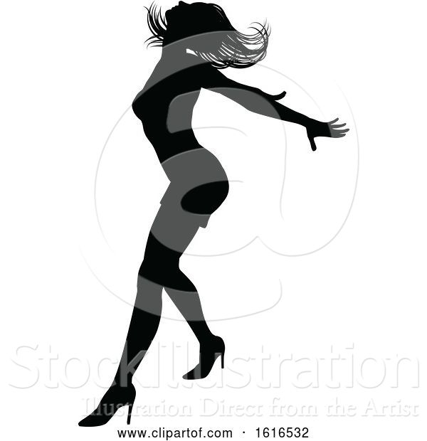 Vector Illustration of Dance Dancer Silhouette