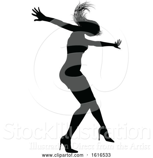 Vector Illustration of Dance Dancer Silhouette