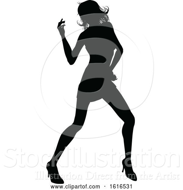 Vector Illustration of Dance Dancer Silhouette