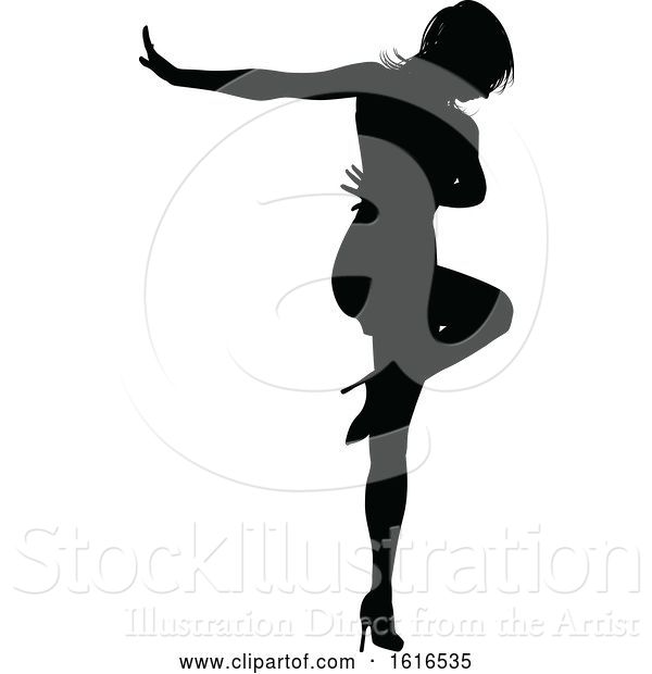 Vector Illustration of Dance Dancer Silhouette