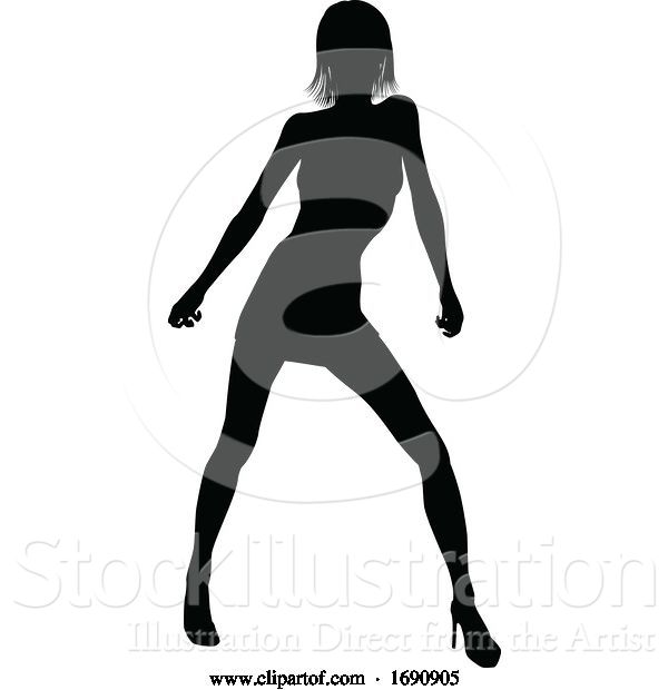 Vector Illustration of Dance Dancer Silhouette