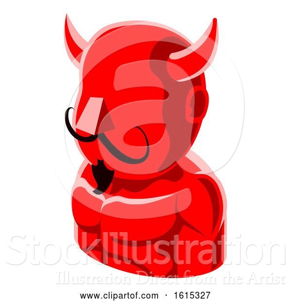Vector Illustration of Devil Guy Avatar People Icon