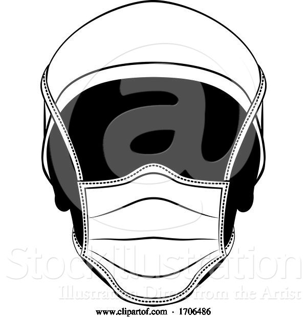 Vector Illustration of Doctor Wearing PPE Protective Face Mask Icon