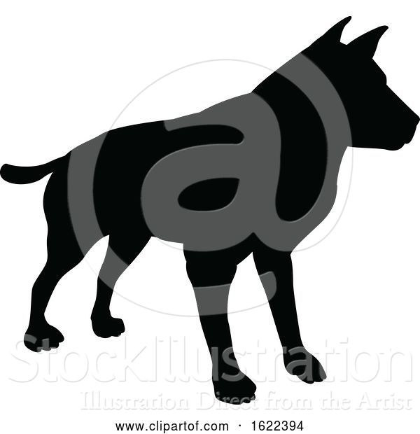 Vector Illustration of Dog Pet Animal Silhouette