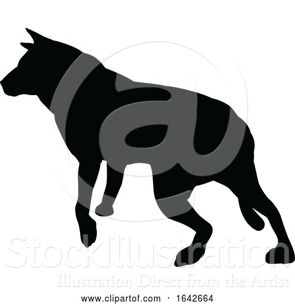 Vector Illustration of Dog Pet Animal Silhouette