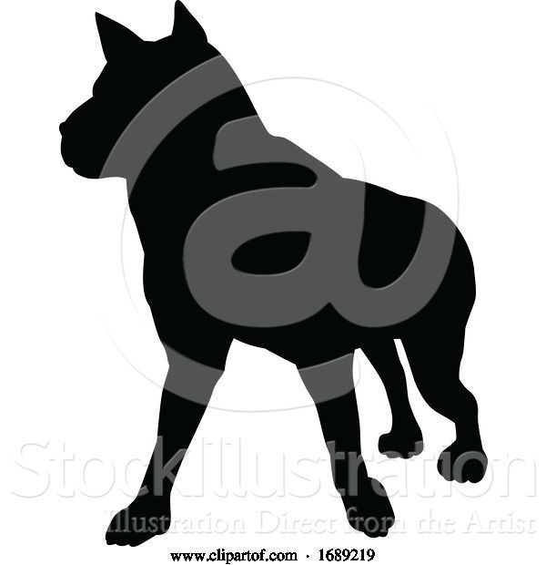 Vector Illustration of Dog Pet Animal Silhouette