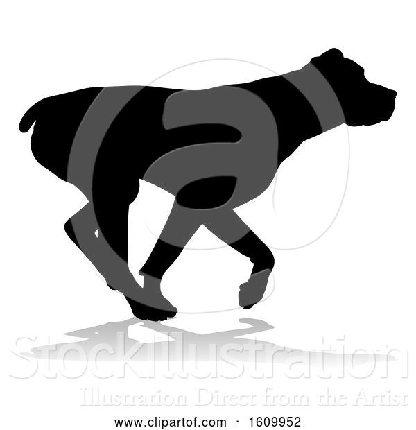 Vector Illustration of Dog Silhouette Pet Animal